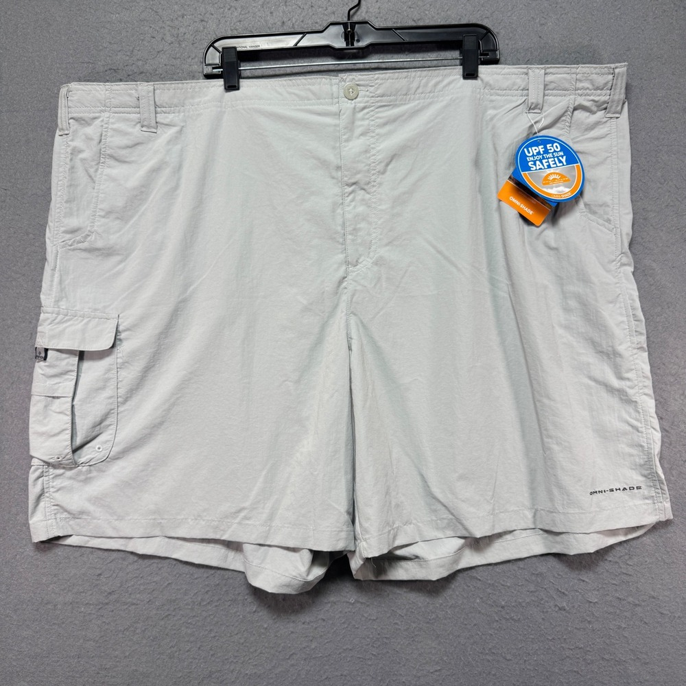 Columbia Men's PFG Omni Shade‎ UPF 50 Gray 52X8 Cargo Fishing Shorts PFG